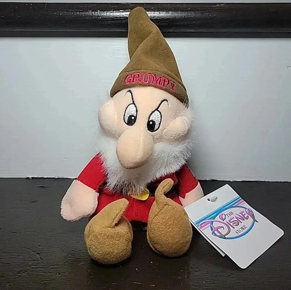 Disney  Grumpy Snow White and the Seven Dwarfs Mini Bean Bag Collectable - Picture 1 of 6